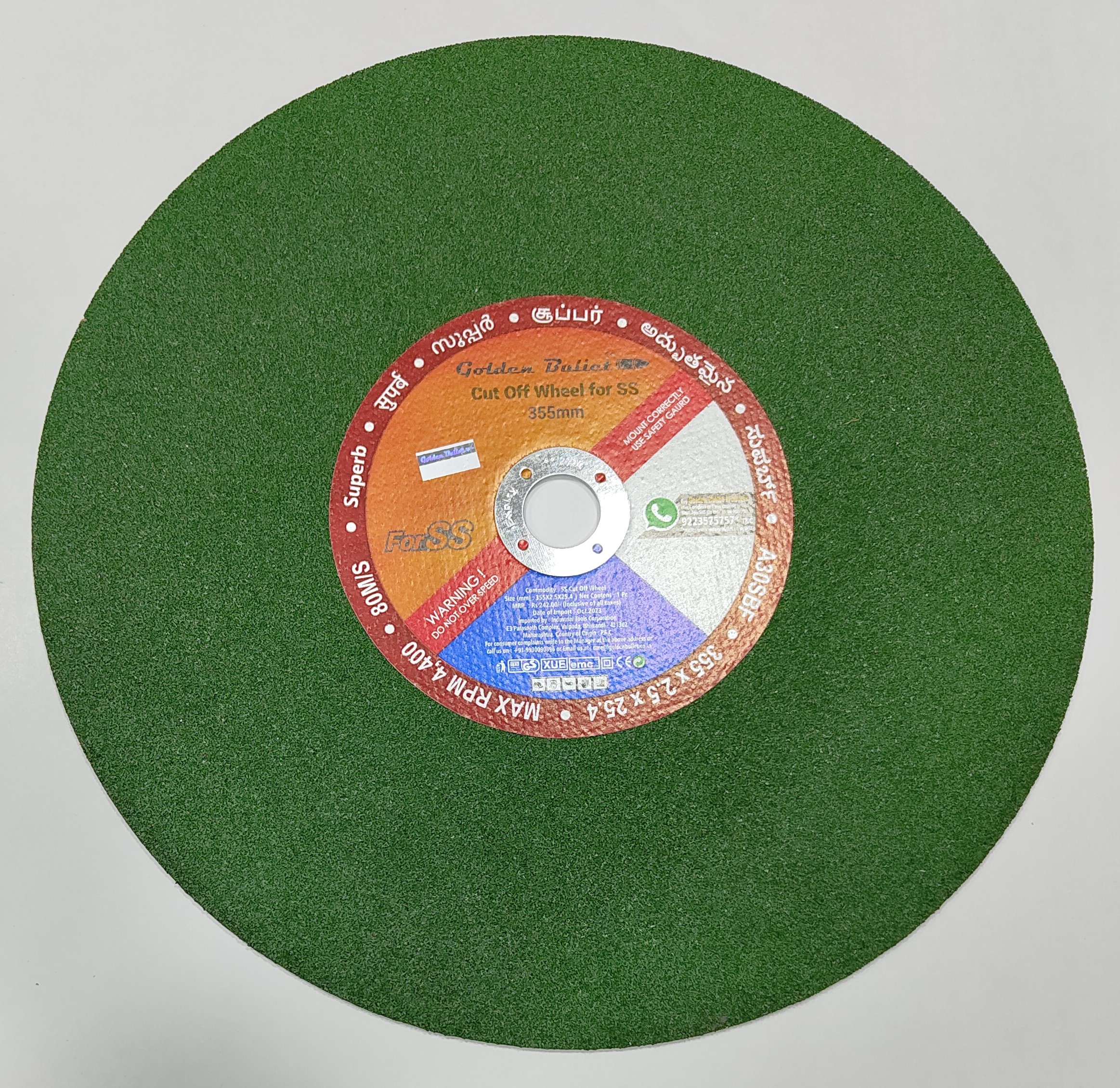 IMG_20240506_182722128 Golden Bullet Cut Off Wheel Superb 14" X 2.5 Green 1Net - Image 1