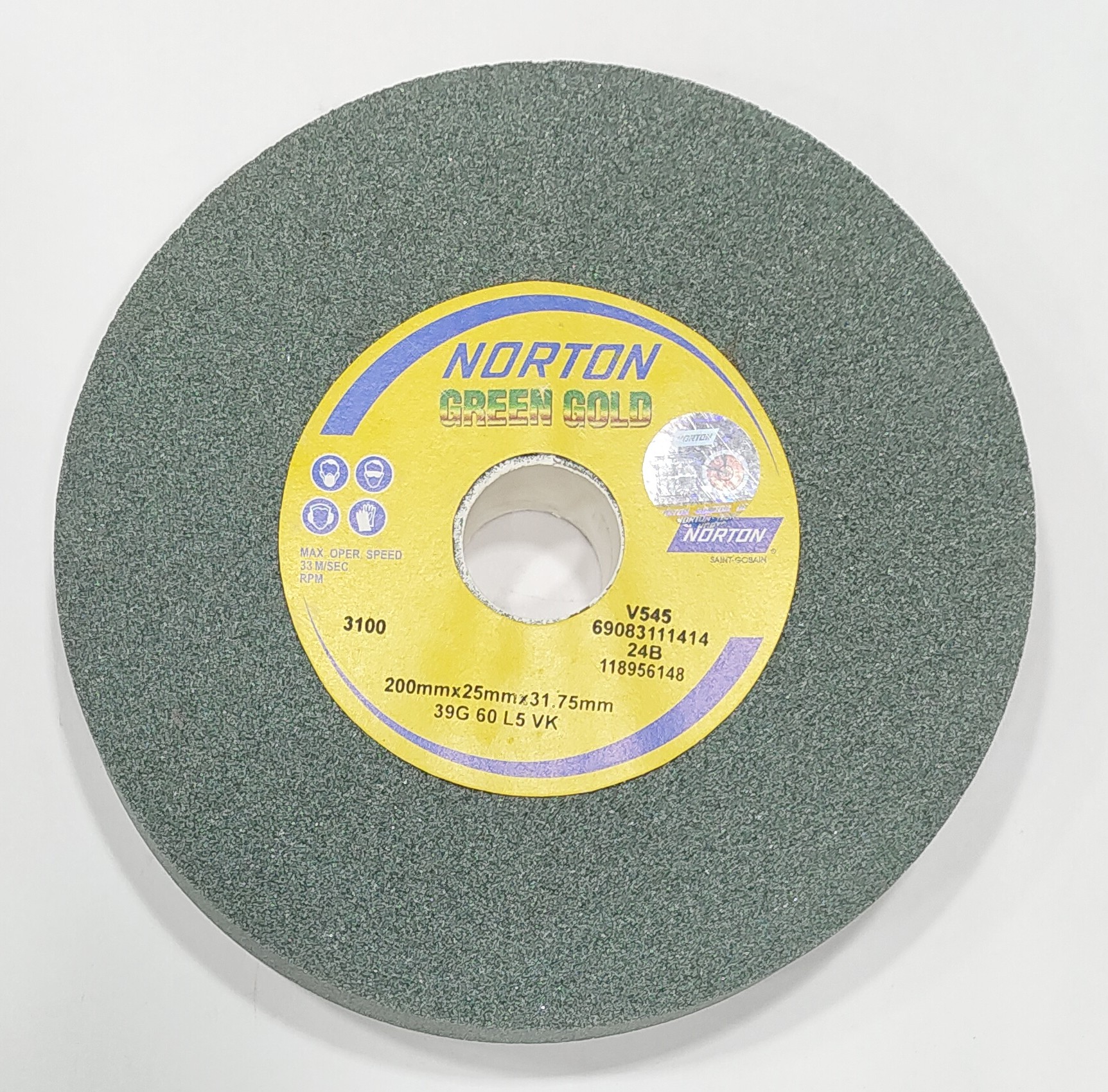 IMG_20240507_190144735 GN Bonded Green Wheel 200X25X31.75 G60 - Image 1