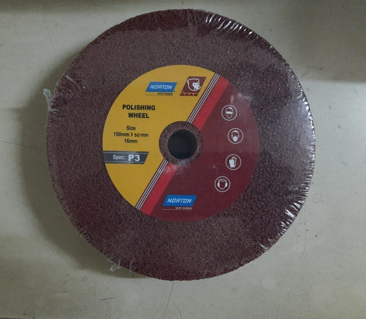 PX33 GN Beartex Polishing Wheel 6" X 2" P-3AF - Image 1