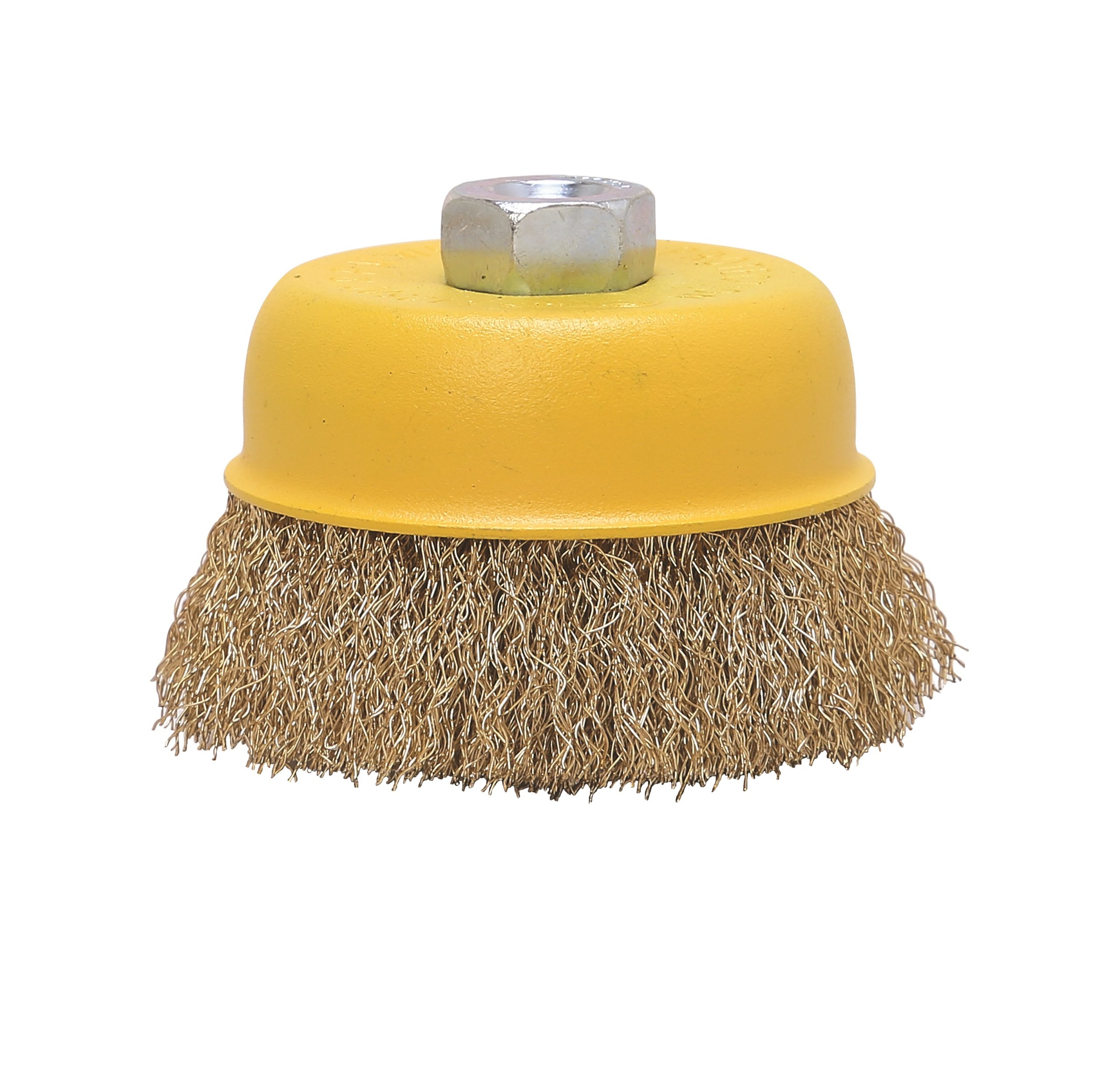 cup brush 3 Golden Bullet Cup Wire Brush 3" X M10 Crimped Eco - Image 1