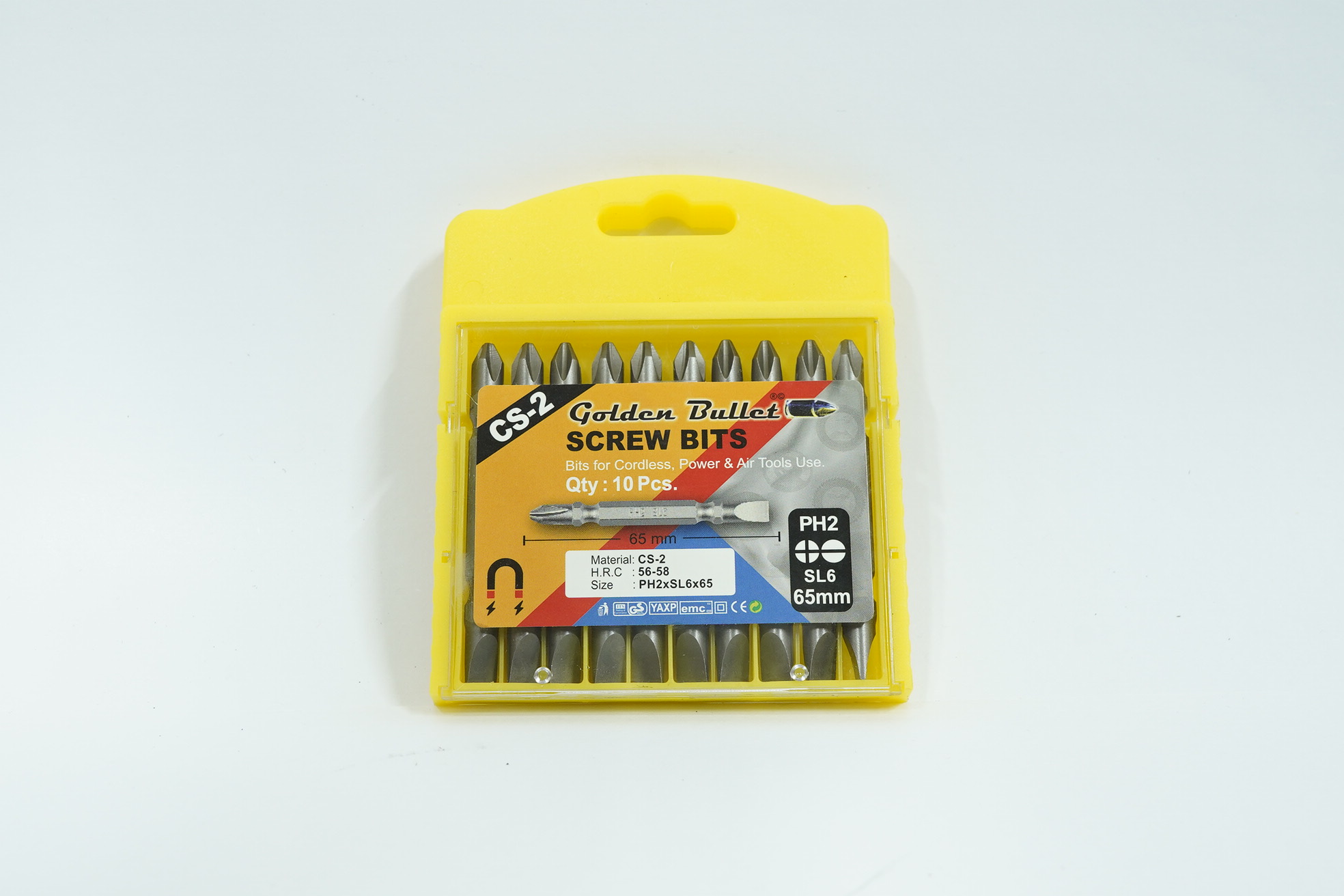 PH2 SL6 65 Golden Bullet Screw Bit Grey CS2 PH2 X SL6 X 65 - Image 1