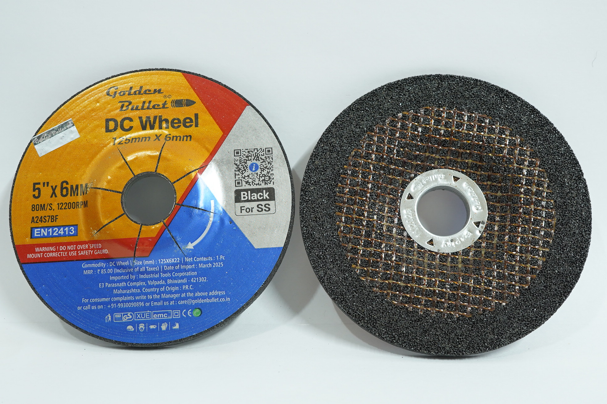 grinding wheel 5'' 6mm black Golden Bullet Grinding Wheel 5" X 6mm Black - Image 1