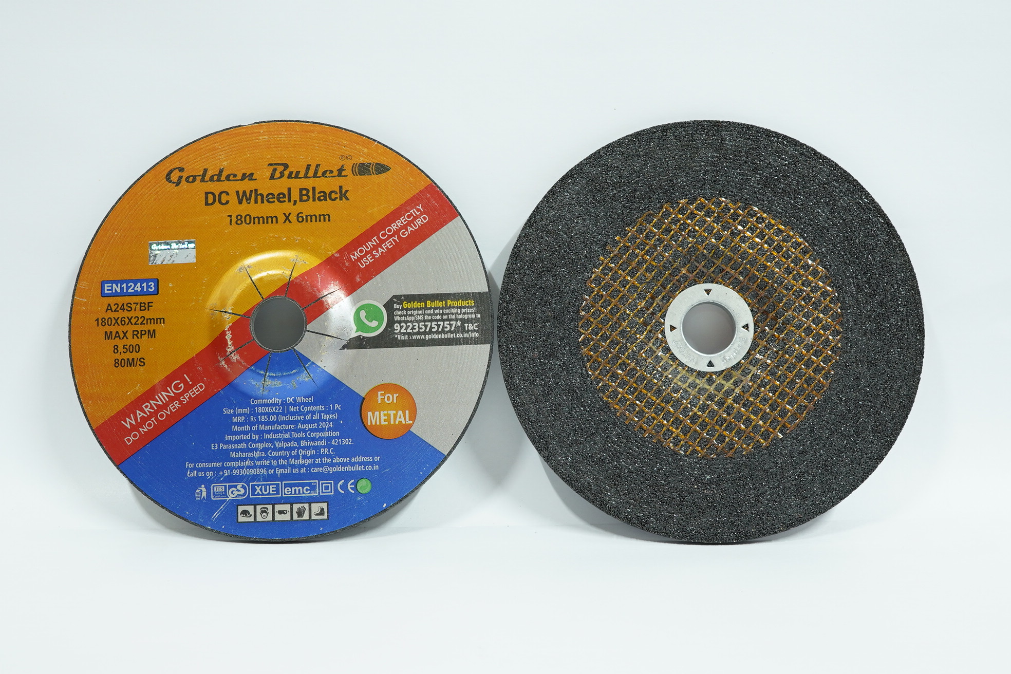 grinding wheel 7'' 6mm black Golden Bullet Grinding Wheel 7" X 6mm Black - Image 1