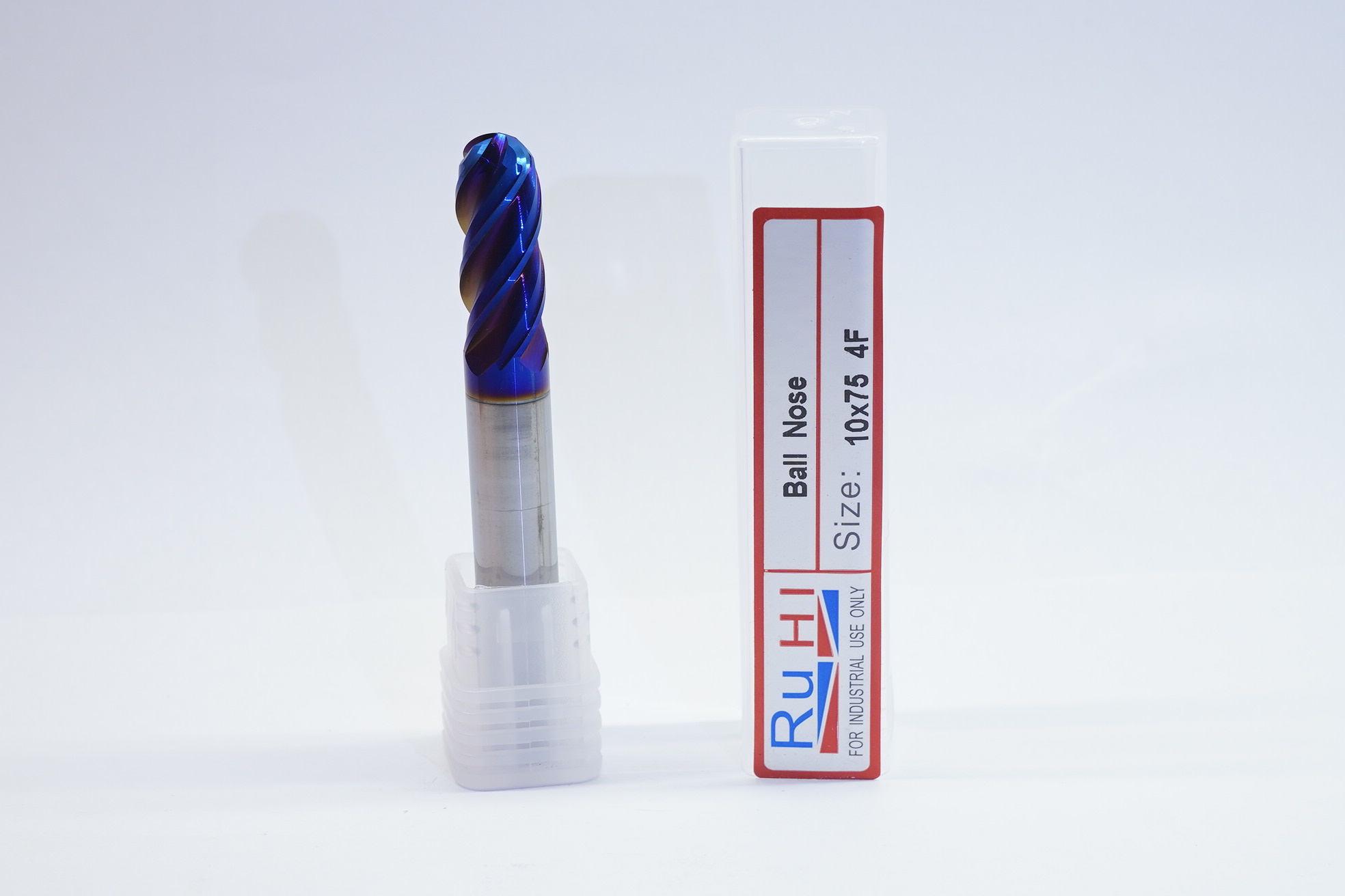 solid carbide ballnose blue 10mm Ruhi Solid Carbide Ballnose Endmill 55 Hrc Blue 10m - Image 1
